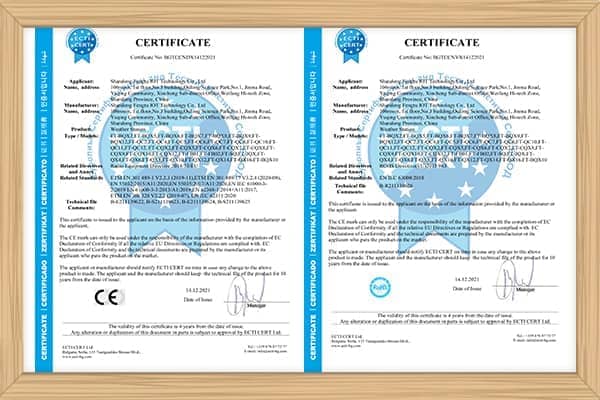 氣象站CE、ROHS